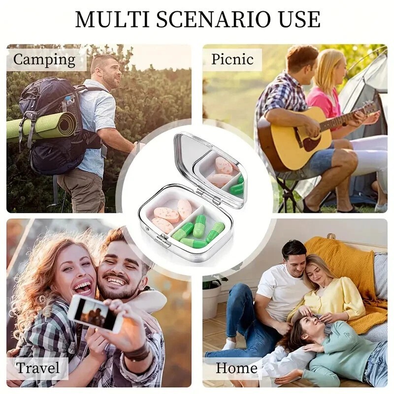 Deer Pill Organizer Box with 2 Compartments Nature Lovers Travel Size