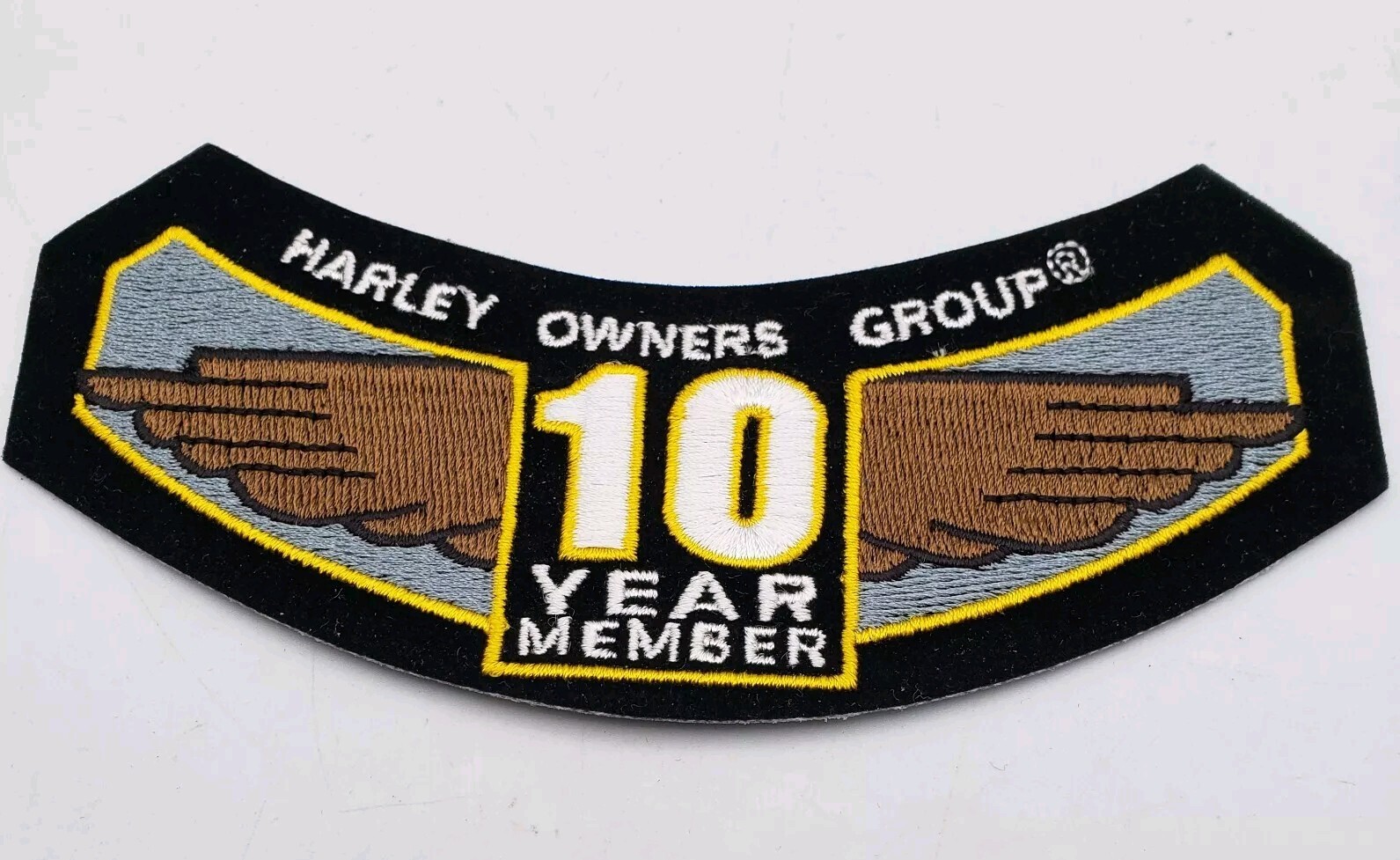 H.O.G. Harley Owners Group Patch 10 YEAR MEMBER HARLEY DAVIDSON HOG