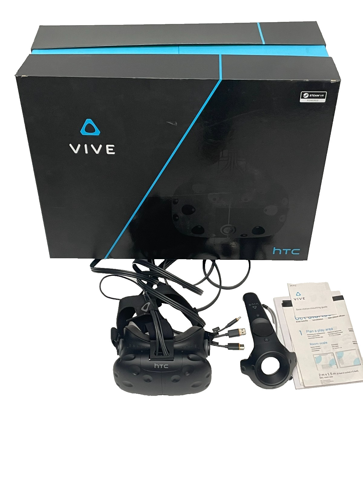 HTC VIVE Headset and One Controller with Cables (Not Full Set)