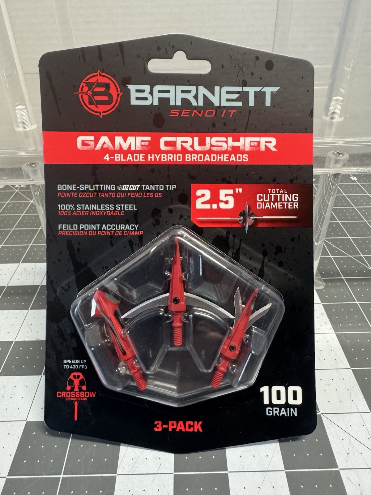 Barnett Gamecrusher Hybrid Crossbow 2.5 " Broadheads 100 gr. 3 pk. New