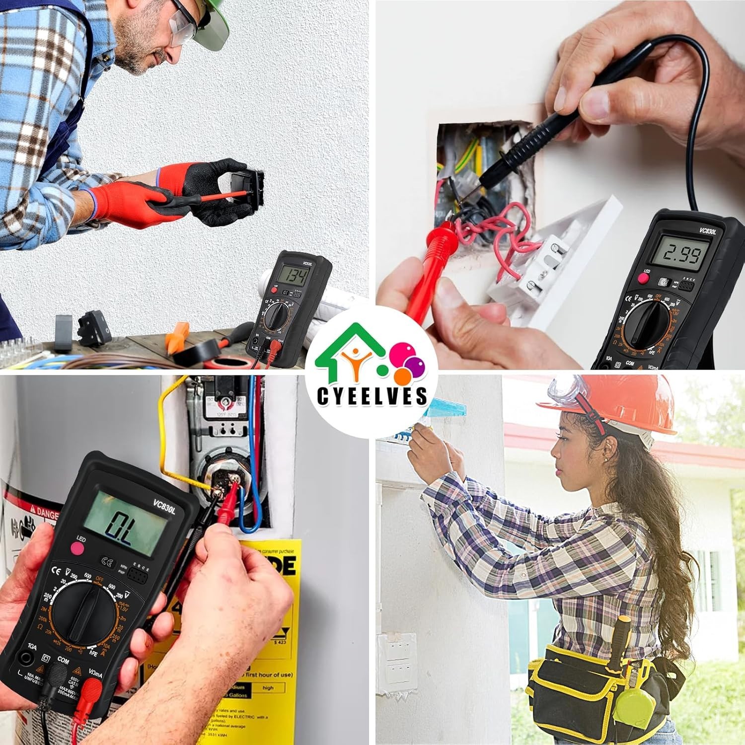 Versatile Pocket-Sized Multimeter with LCD Display for Electrical Measurements