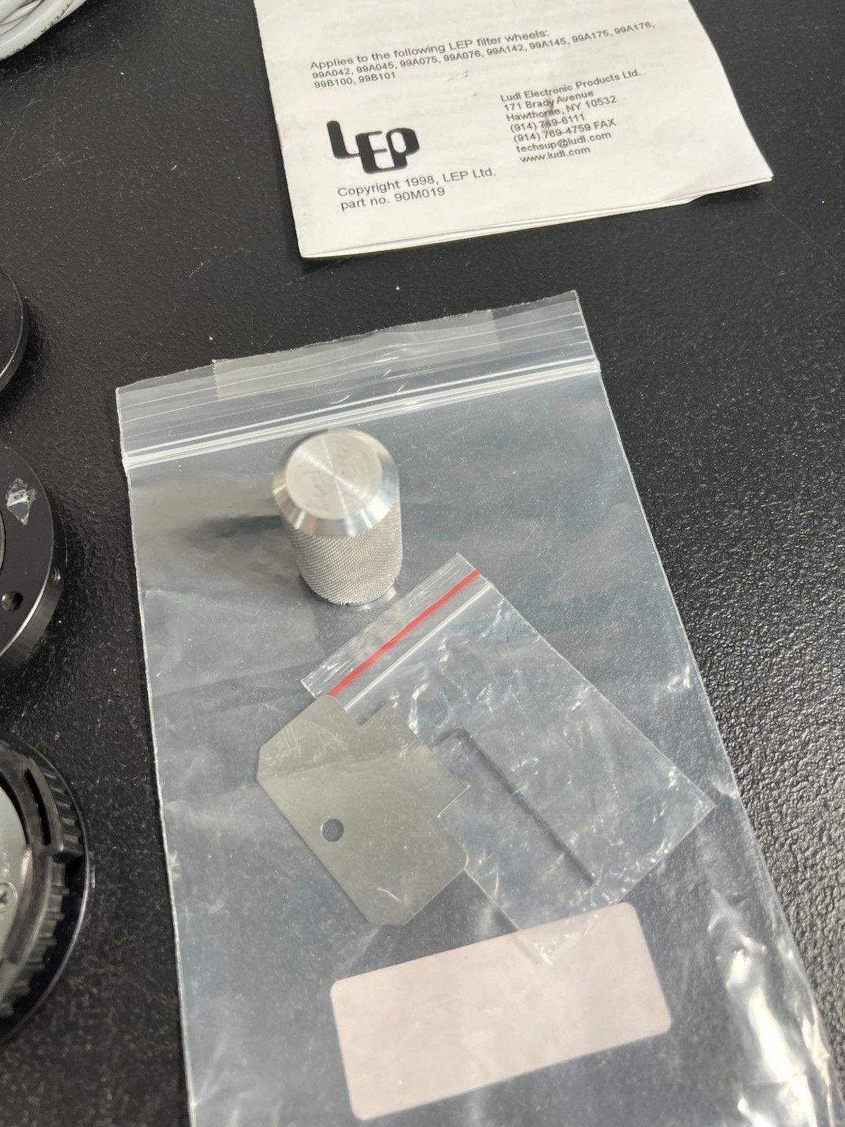 Ludl LEP Microscope Dual Filter Wheel Shutter Assembly Serial #097449