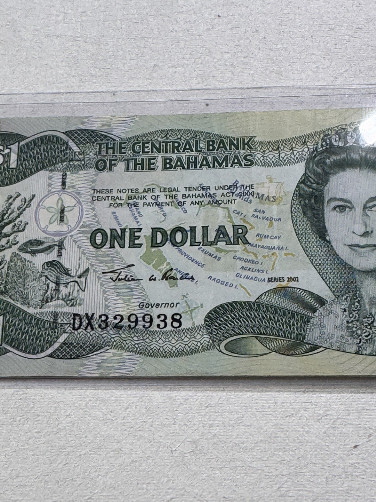 2002 Bahamas 1 Dollar Banknote P# 70