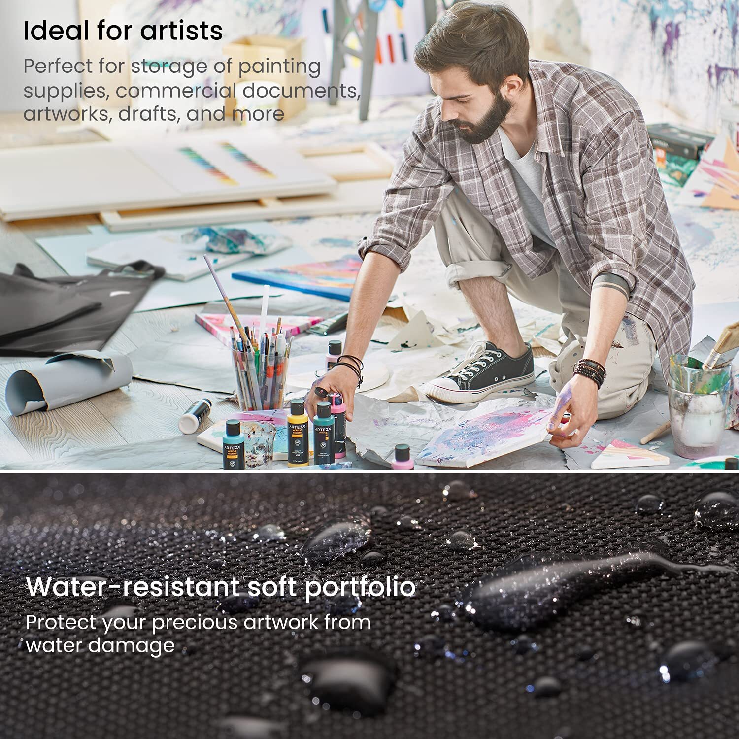 Arteza Soft Portfolio | Black | 24 x 36