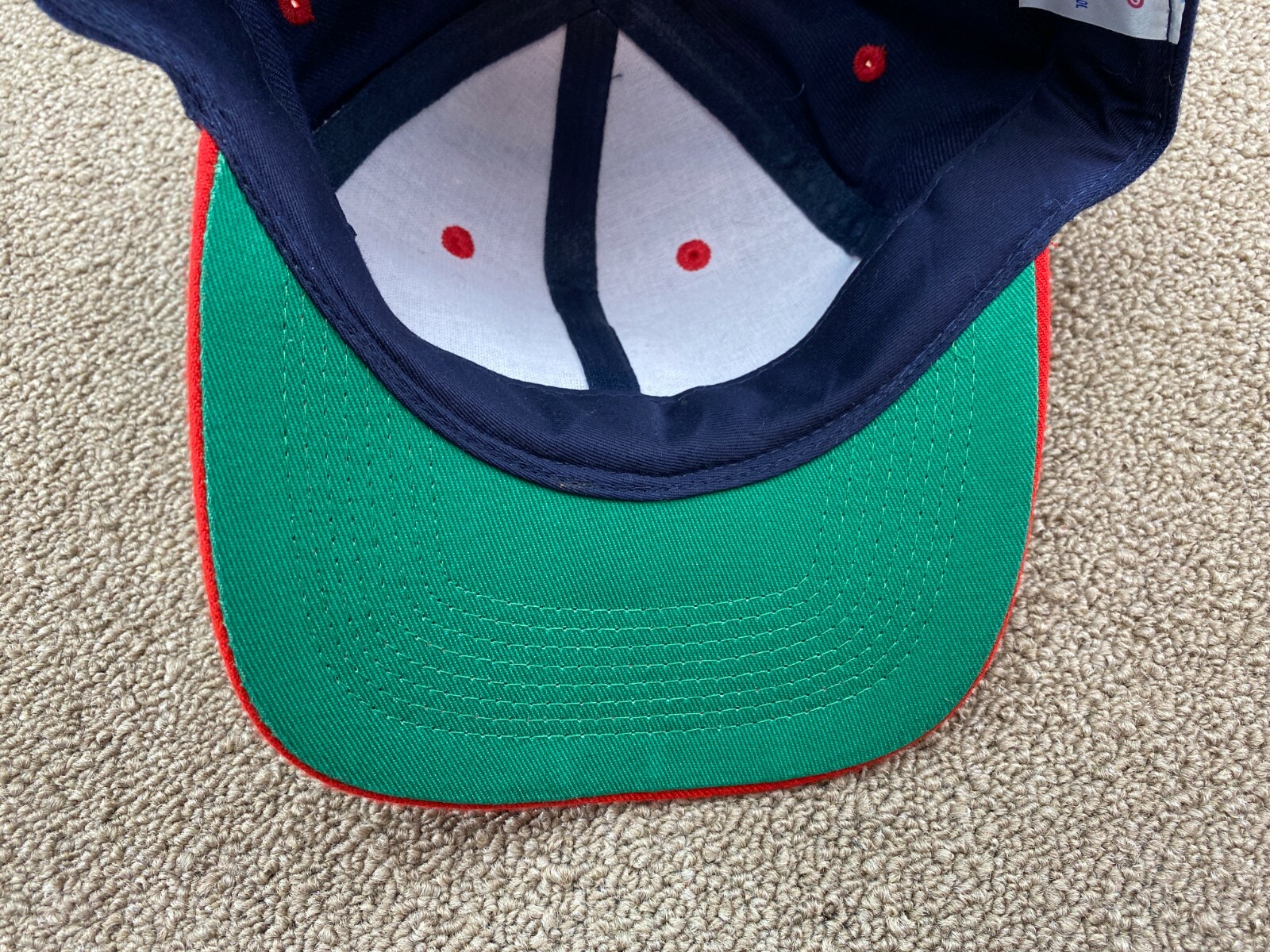 P Indians Hat Snapback Cap Baseball Rec? Minor League Red Blue Cleveland VTG