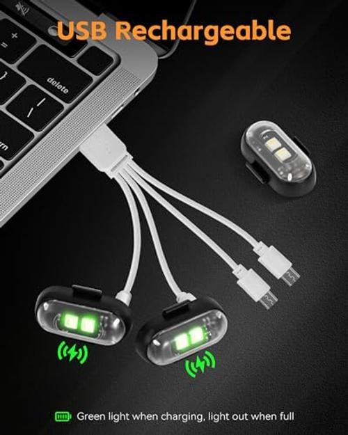 Wireless LED Strobe Lights - 8 Pack Emergency Warning Lights with Remote