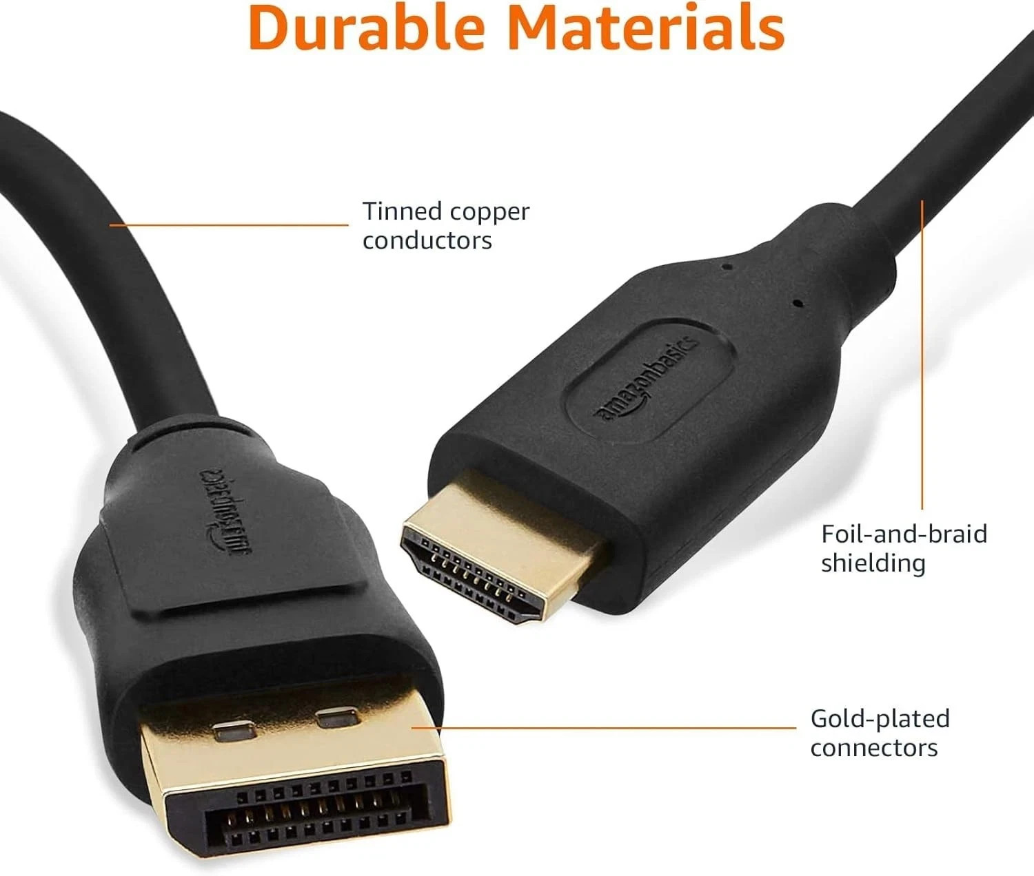 NEW 100 Pack 6ft (1.8M) 4K Amazon Basics DisplayPort to HDMI Cable Black BULK