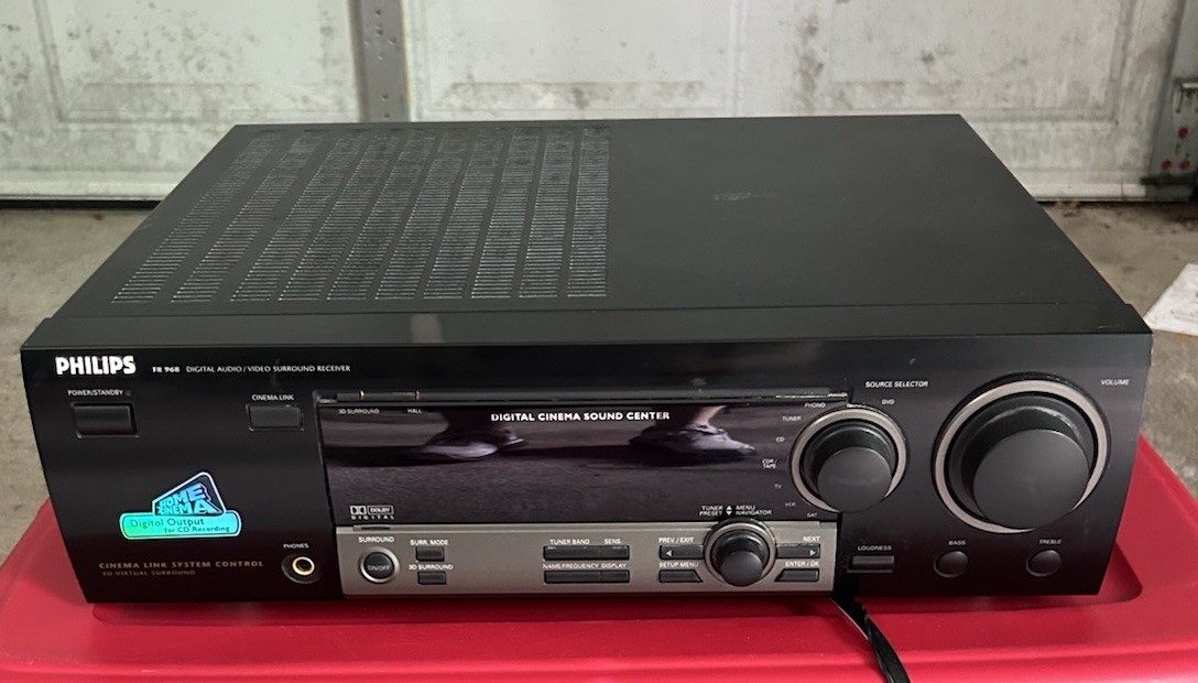 Digital Cinema Sound Center,Digital Audio/Video SurroundPhilips FR 968 Receiver
