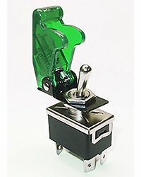 Safety Toggle Switch DPST 20 Amp " Transparent Green"