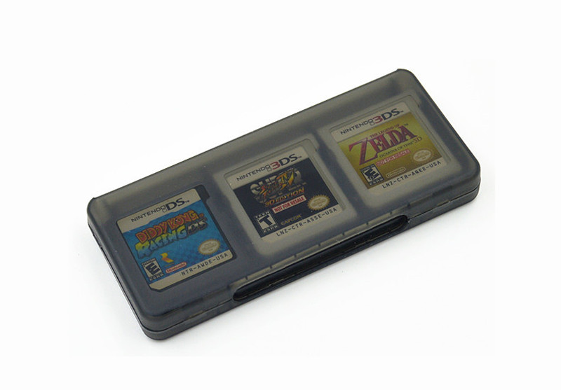 Black 6 in 1 Game Card Cartridge Case For Nintendo 3DS 3DS XL/LL NDS Game Card