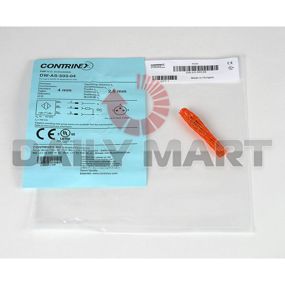 New In Box CONTRINEX DW-AS-503-04 Proximity Sensor Switch