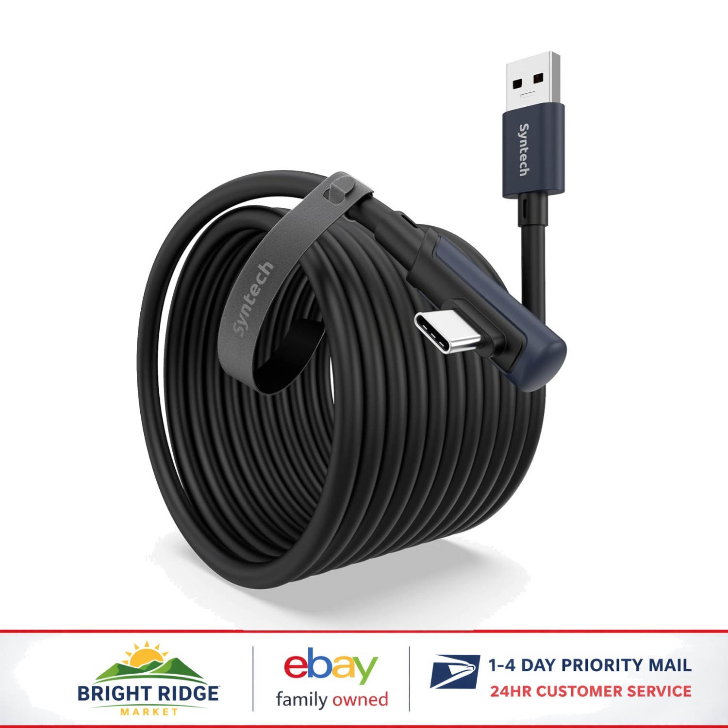 Long USB-C to USB 3.0 Cable 20FT for PC VR, Supports High Speed Connection
