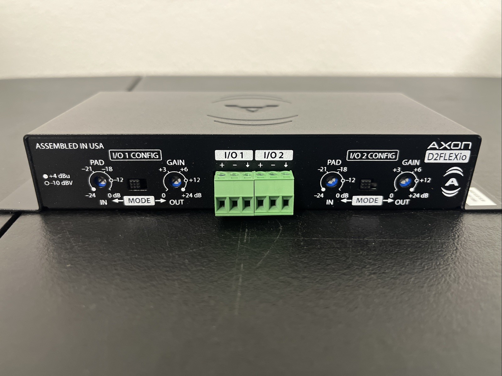 QSC Axon D2FLEXio Dante/AES67 Networked Audio Interface