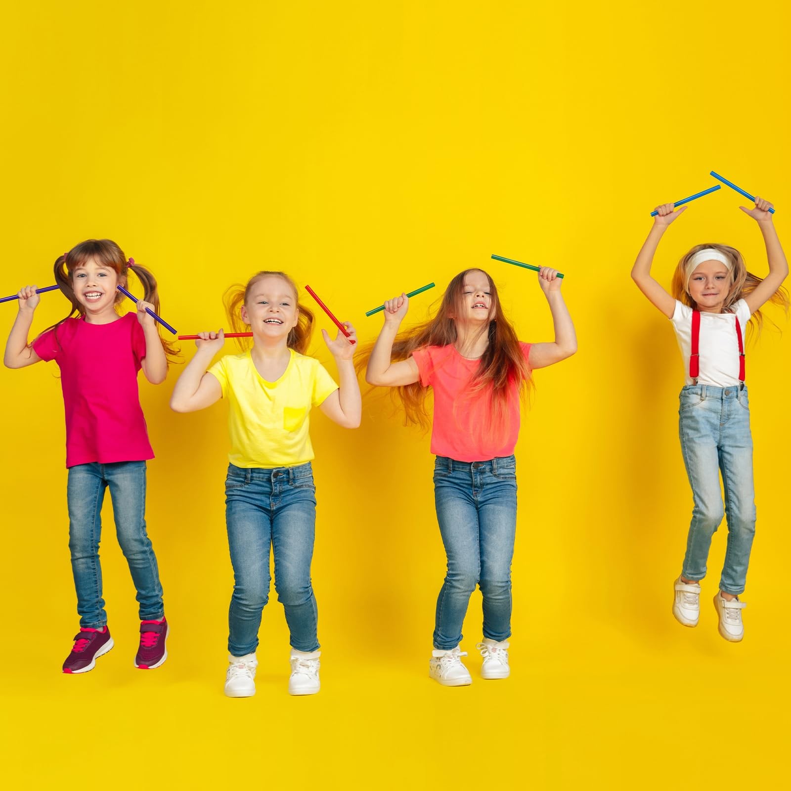 50 Pcs Rhythm Sticks for Kids Classroom Activities, 5 Colors 8 Inch Set of Mu...