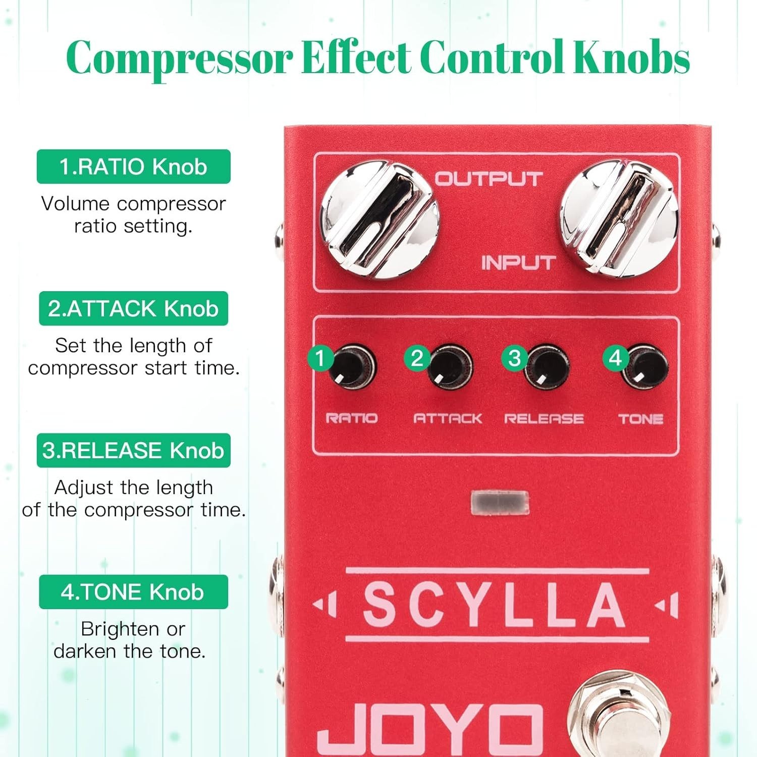 High Dynamic Control Bass Compressor Pedal
