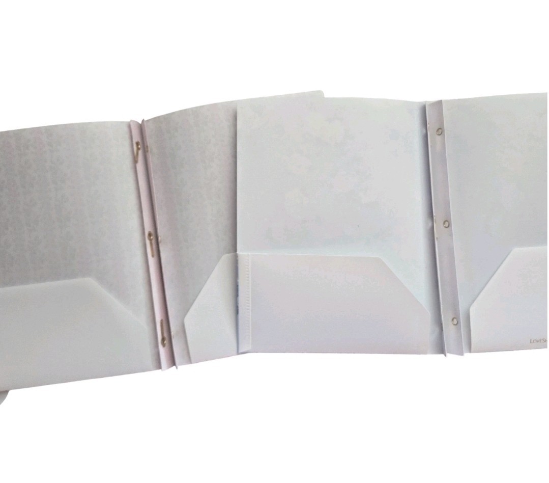 LoveShackFancy Yoobi Poly Folder 2 Pack Blue Pink Floral 3 Prong Portfolio