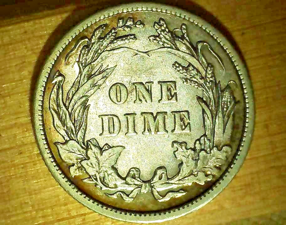 1906-P Barber Dime with error