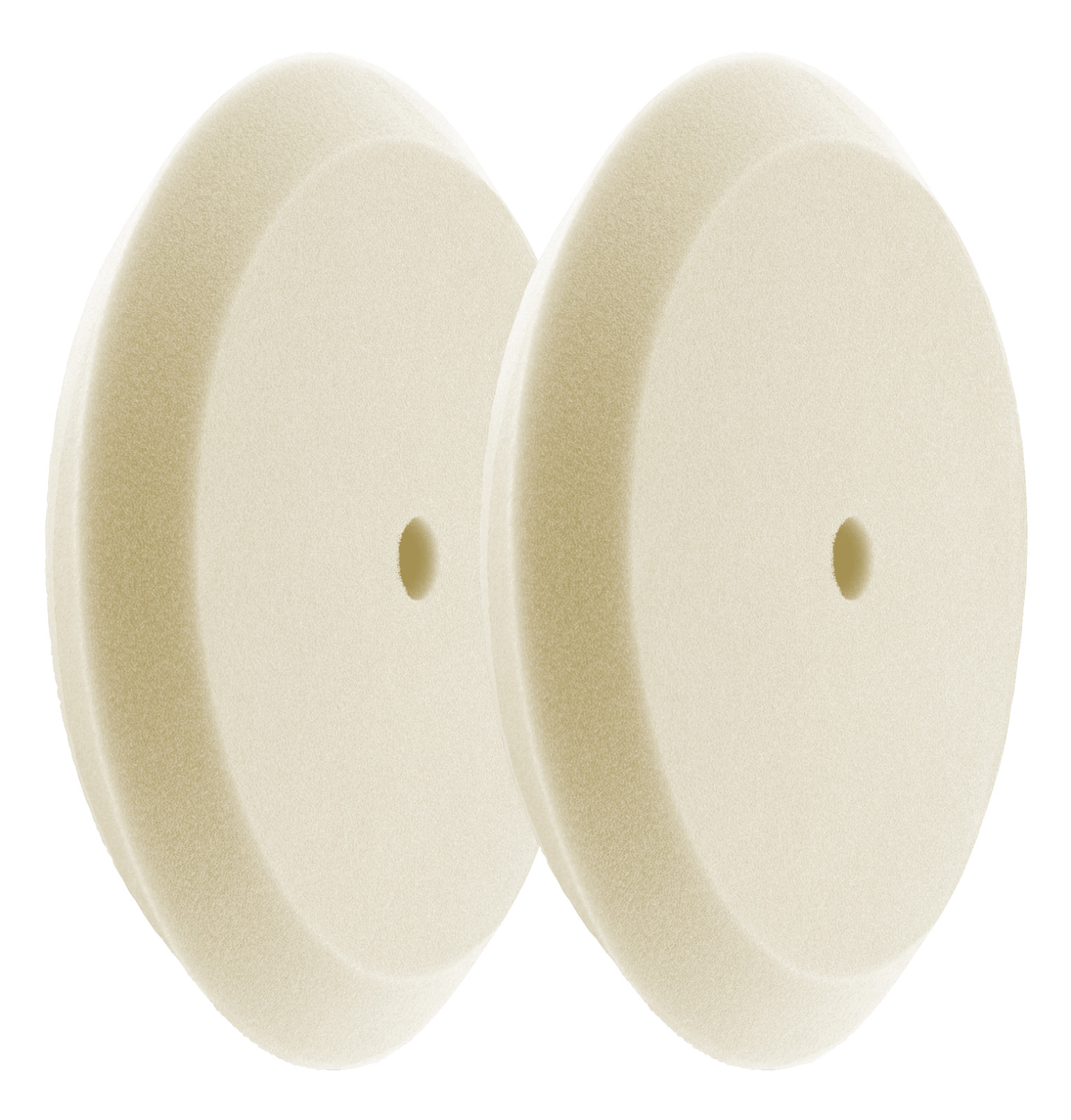 HI-BUFF 8" Foam Buffing Pads, Fits 7" Backer, Slant Design, Hook & Loop (2 Pack)