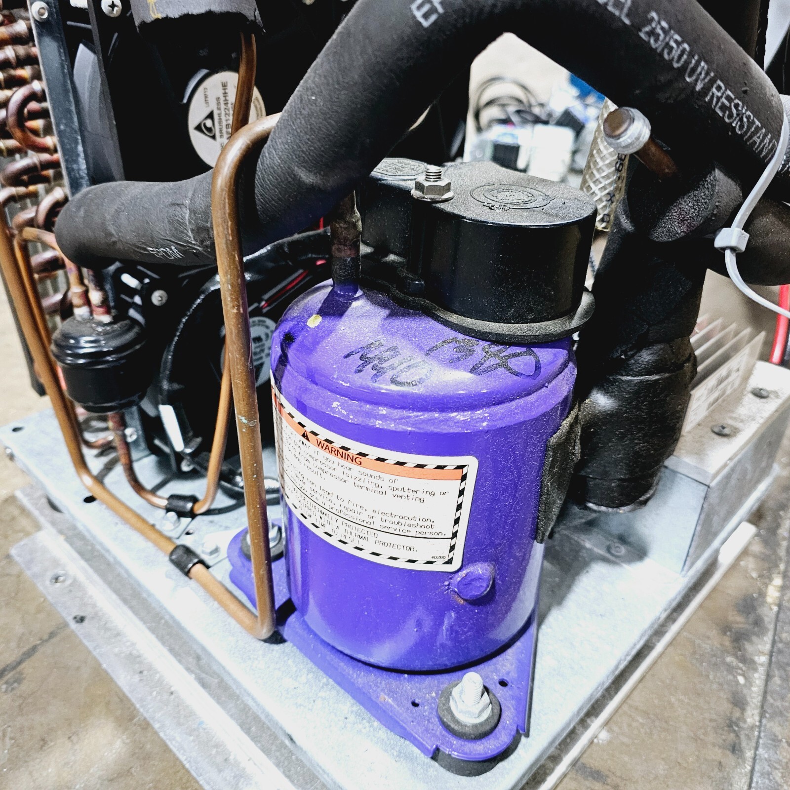 RIVACOLD Refrigeration Unit, Sierra Compressor, Condenser & 24Vdc Power Supply