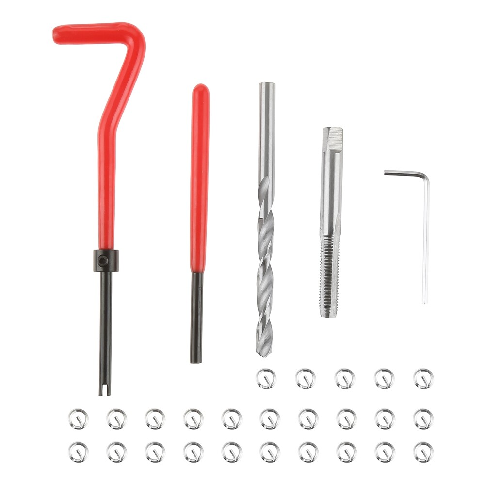 30Pcs Thread Repair Kit Stainless M5 x 0.8mm Thread Repair Insert Set for Auto