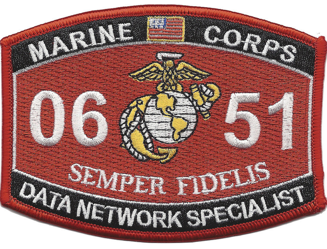 4.5" MARINE CORPS MOS 0651 DATA NETWORK SPECIALIST EGA EMBROIDERED PATCH