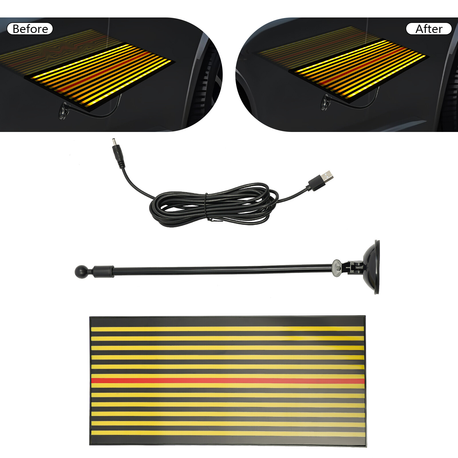 Dent Checking Reflector LED Light Line Testing Board Paintless Dent Repair Tool
