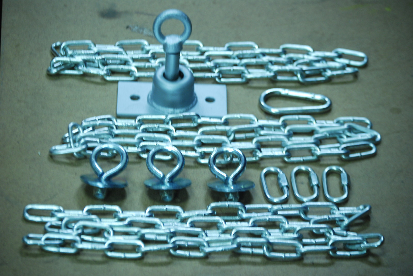 Swing set,tire swivel, Play set, tire kit, zinc plated eyebolts, 54'' zp chain