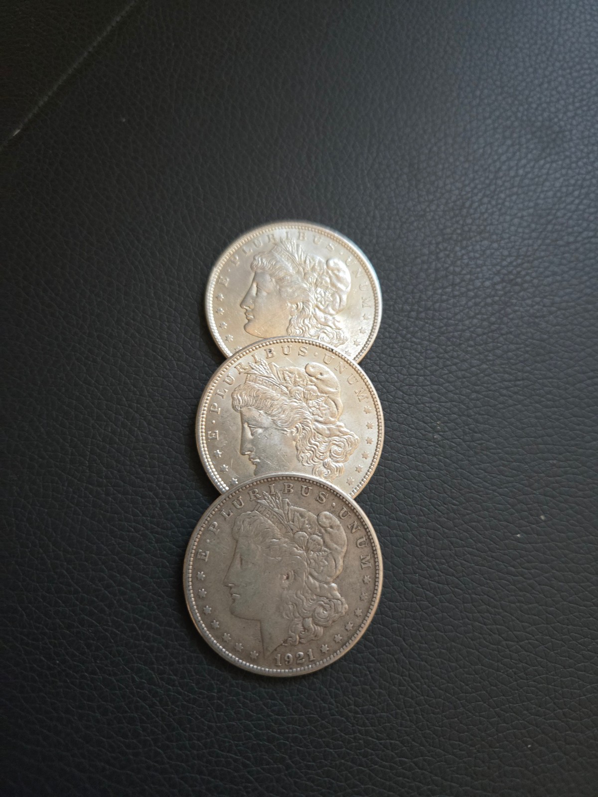3x 1921 Morgan Dollar