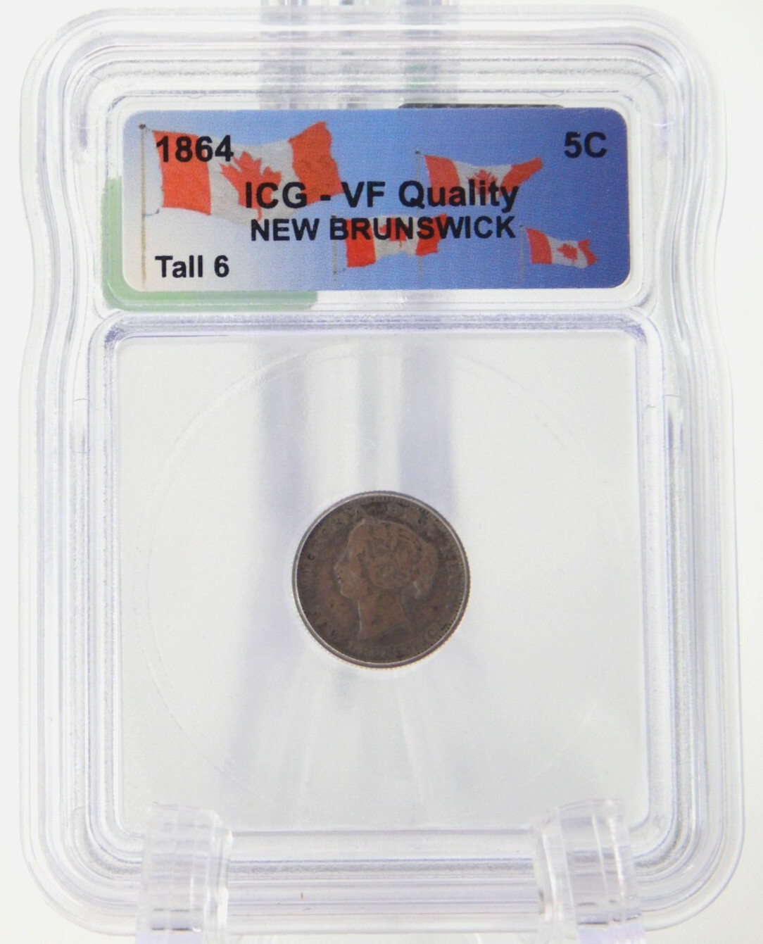 1846 Canada 5 Cent Piece Coin - Nickel - ICG Graded VF QUALITY LARGE 6 (BT791)