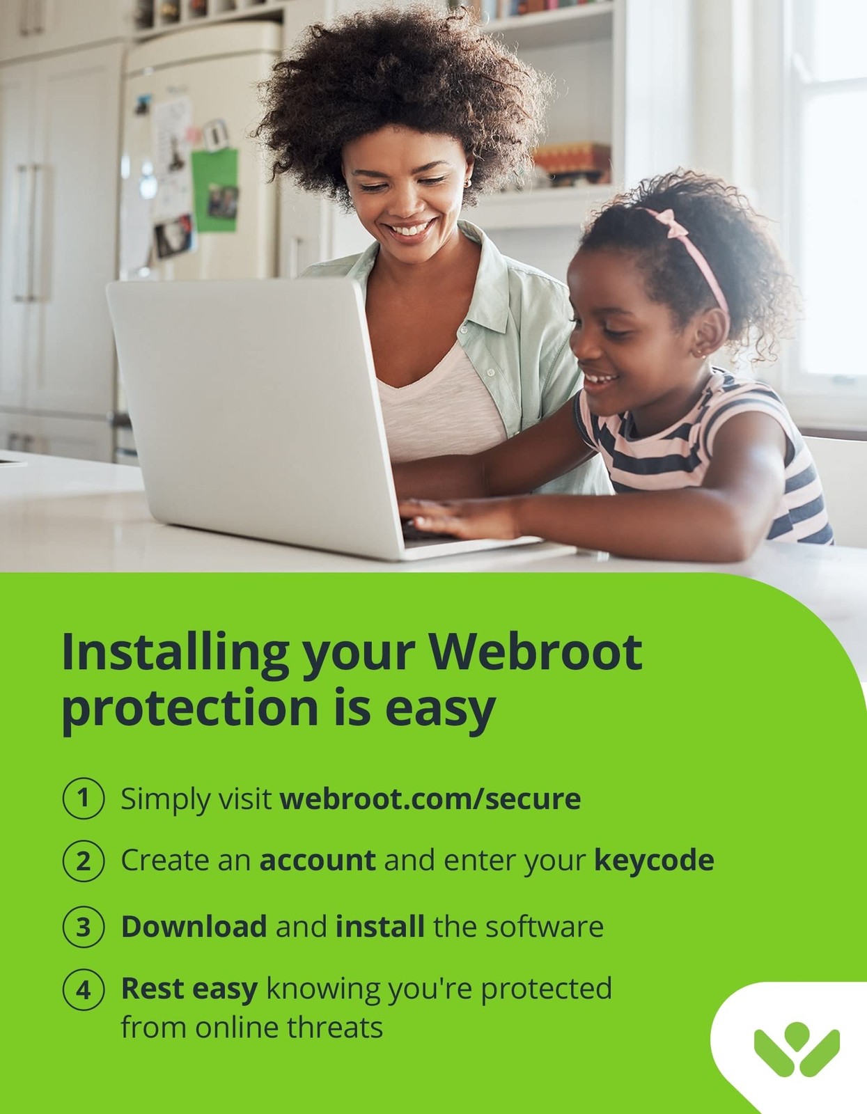 Webroot Antivirus Software 2026 | 3 Device | 1 Year PC/Mac with 12, green