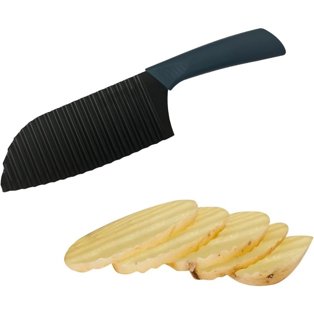 Potato Vegetable Crinkle Cutter Wavy French Fry Slicer for Cucumber Carrot Fruit