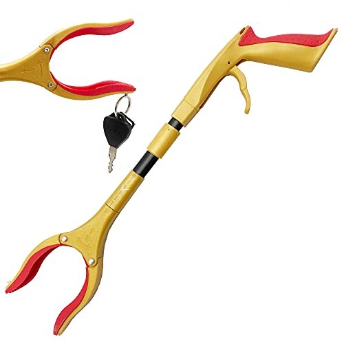 Grabber Reacher Tool - Latest Version 19 Inch Gold&Black, Foldable Pick Up