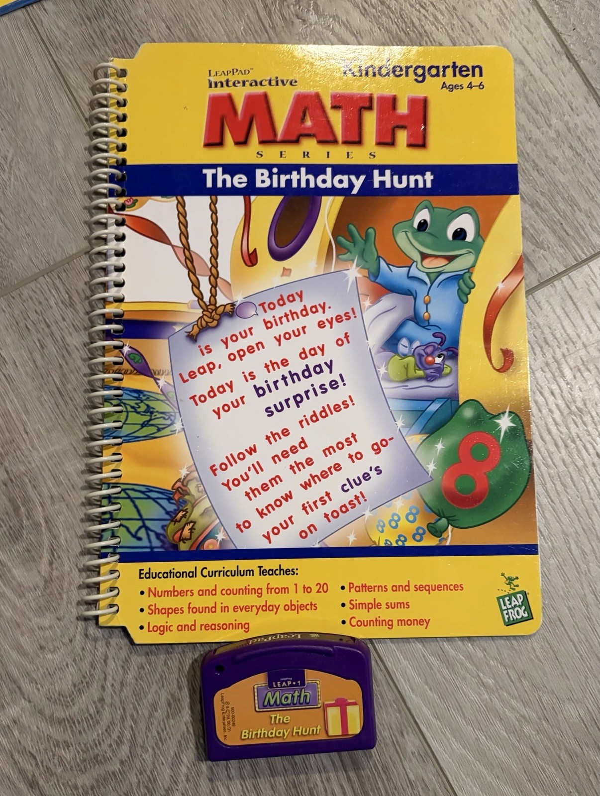 LeapFrog LeapPad Leap 1 Math: The Birthday Hunt Counting Shapes Patterns