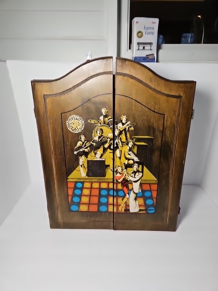 Vintage Wooden Disco Themed Eight Track Cabinet