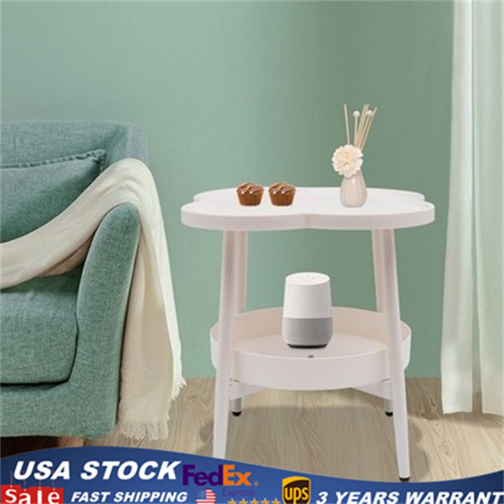 Sofa Side Table Snack Table End Table With Storage Basket For Bedroom