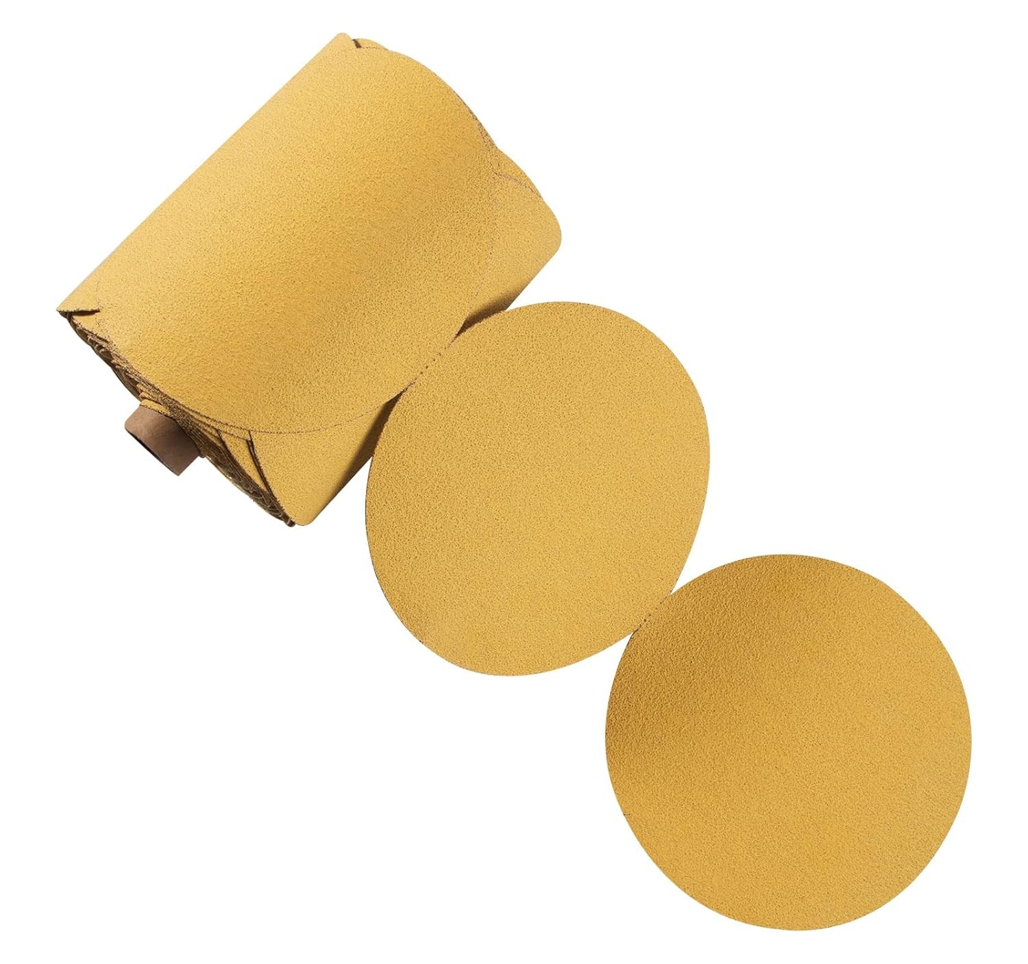 5 inch 80 Grit 100PCS Gold PSA Sanding Discs Self Adhesive Sticky-Back Sandpaper