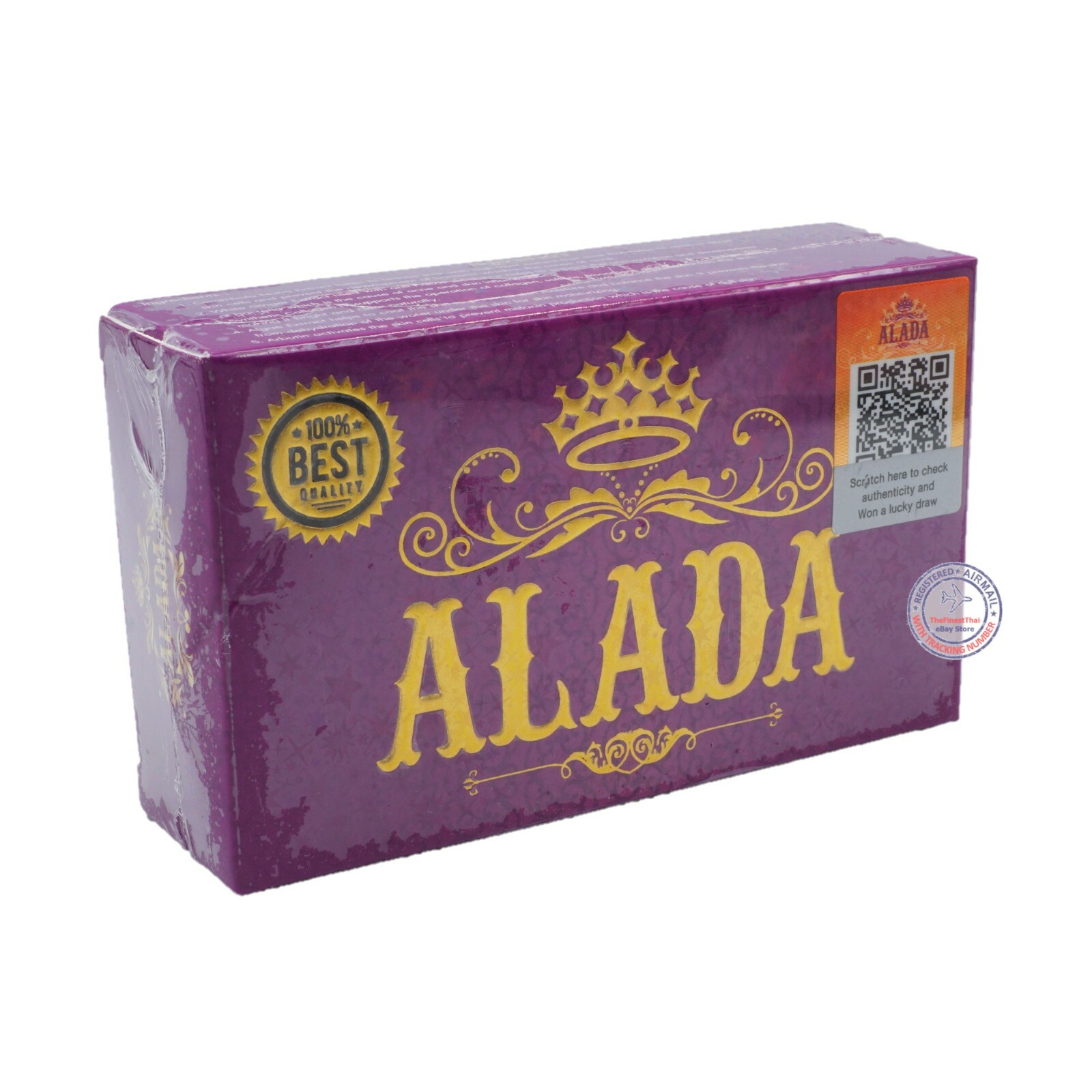 Alada Whitening Soap Natural Extract Face & Body Naturally Brightening 160g x 4