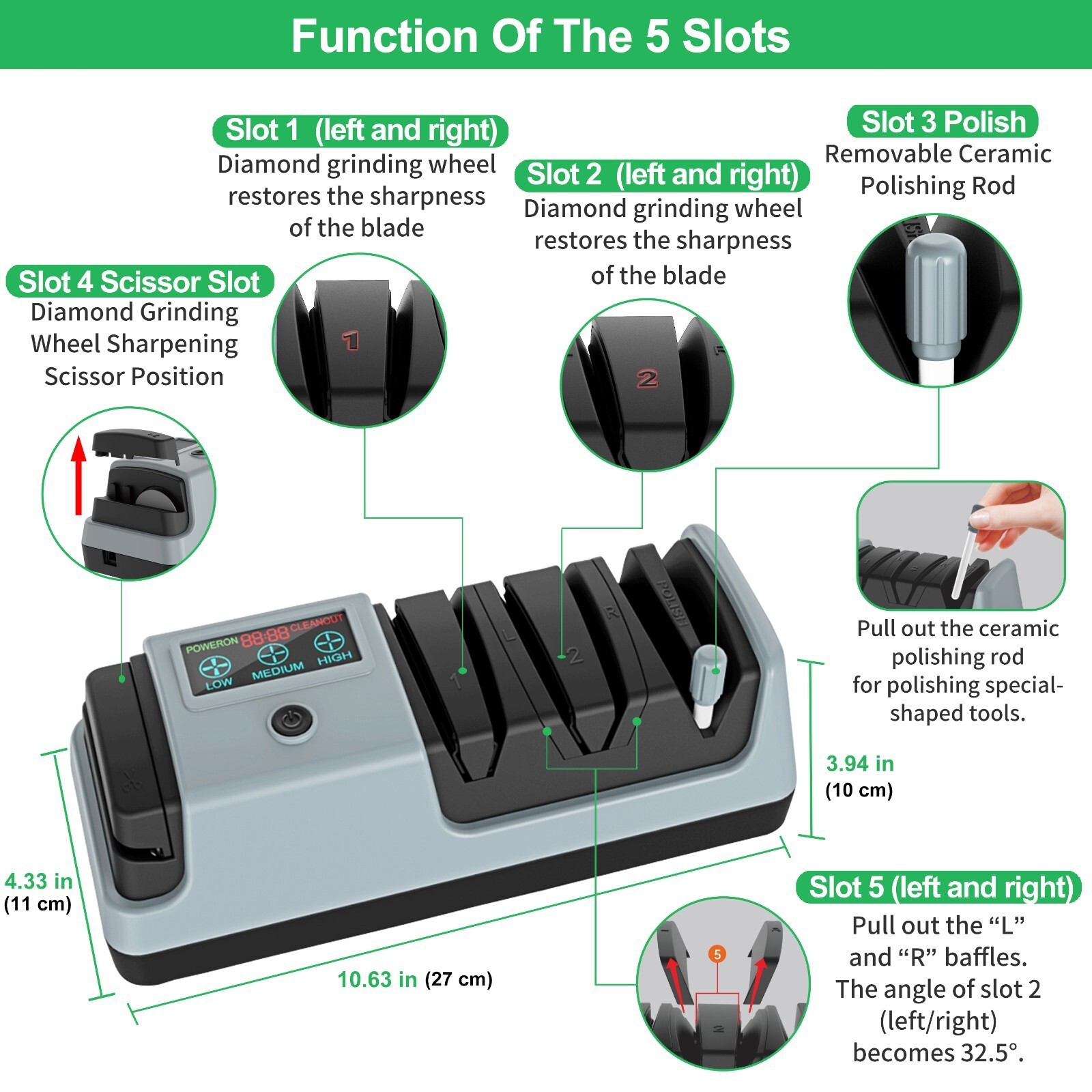 Professional Electric Knife Sharpener 3 Stage Chef Knife Scissor Sharpening