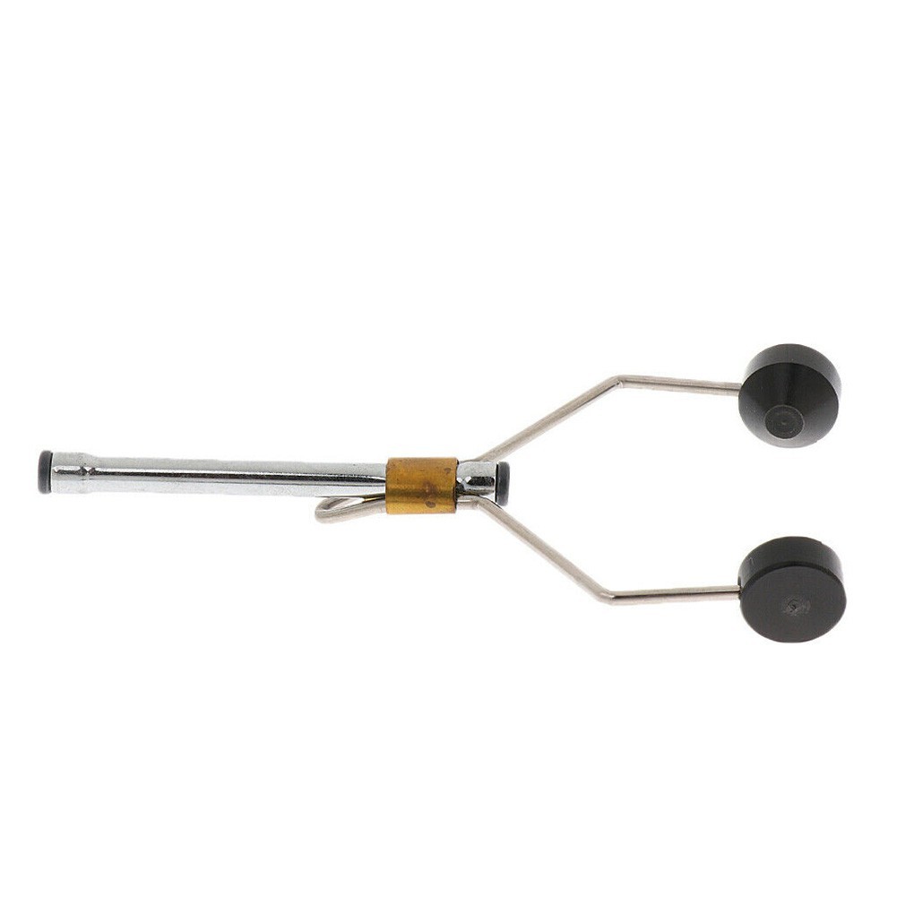 Fly Tying Tool Holder Silver Stainless steel Strong Grip Black Ceramic Bobbin