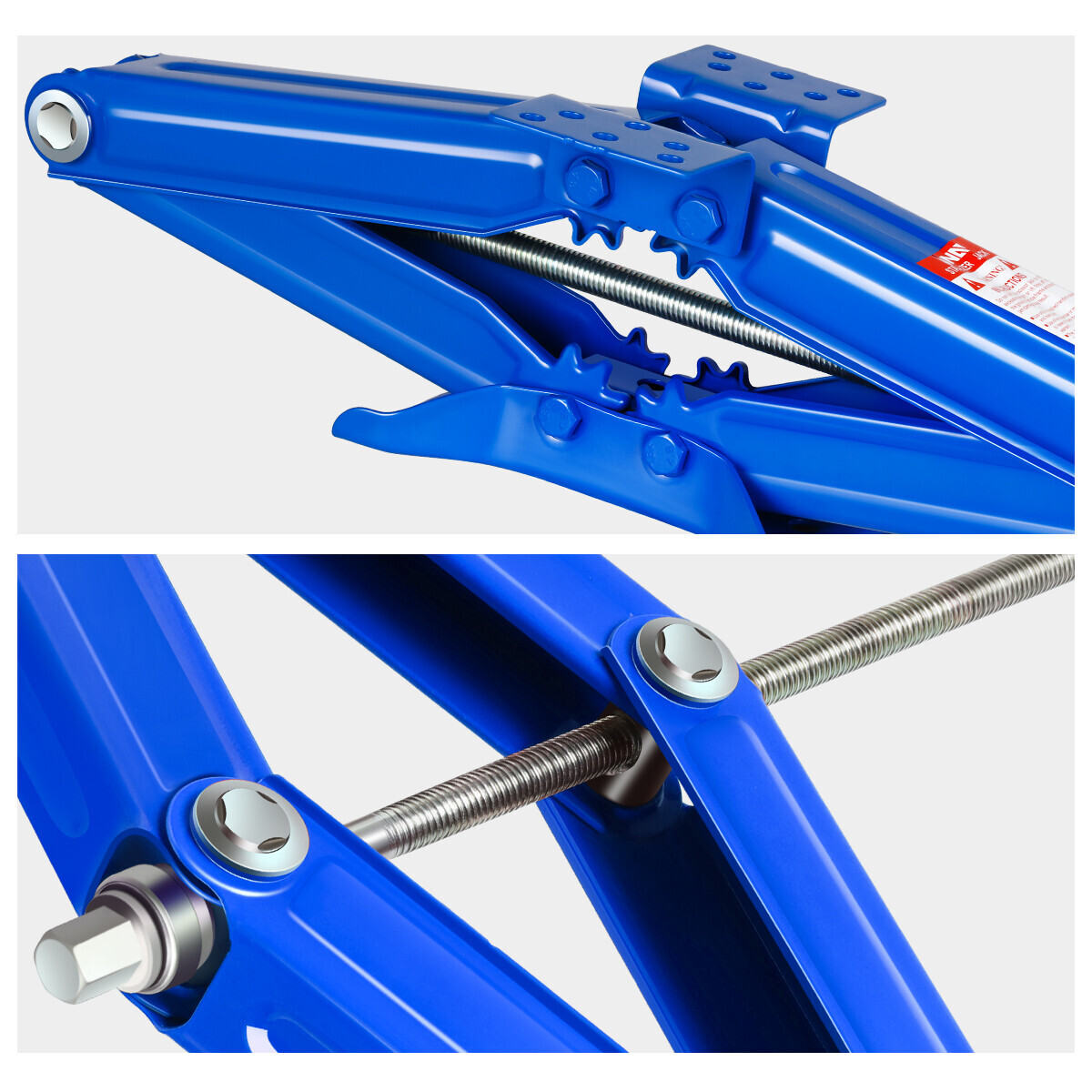 4 PCS 5000 LBS Blue RV Trailer Stabilizer Leveling Scissor Jacks w/ Crank Handle