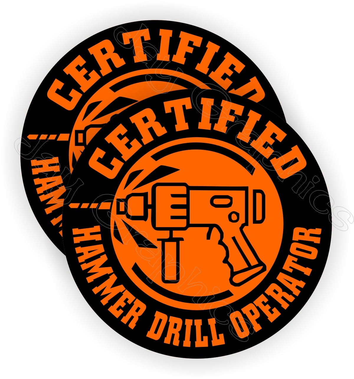 Hammer Drill Operator Funny Hard Hat Stickers | Helmet Decals | Foreman Laborer