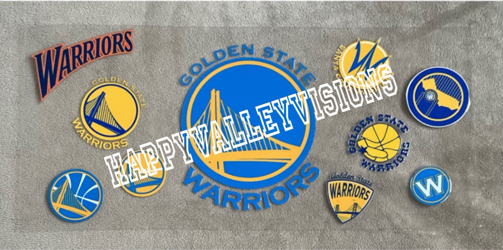 GOLDEN STATE Basketball Team UV DTF Vinyl Transfer Sticker Cup Wrap DIY Glasses