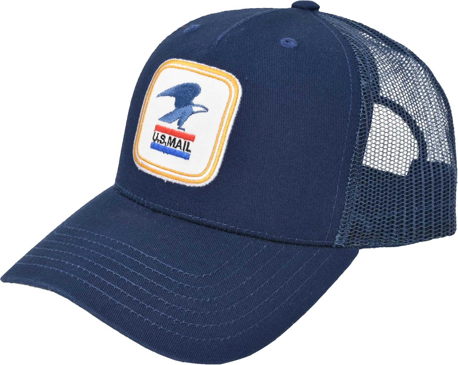 U.S. Mail Trucker Hat, USPS Eagle Embroidered Logo Adjustable Adult Snapback Cap