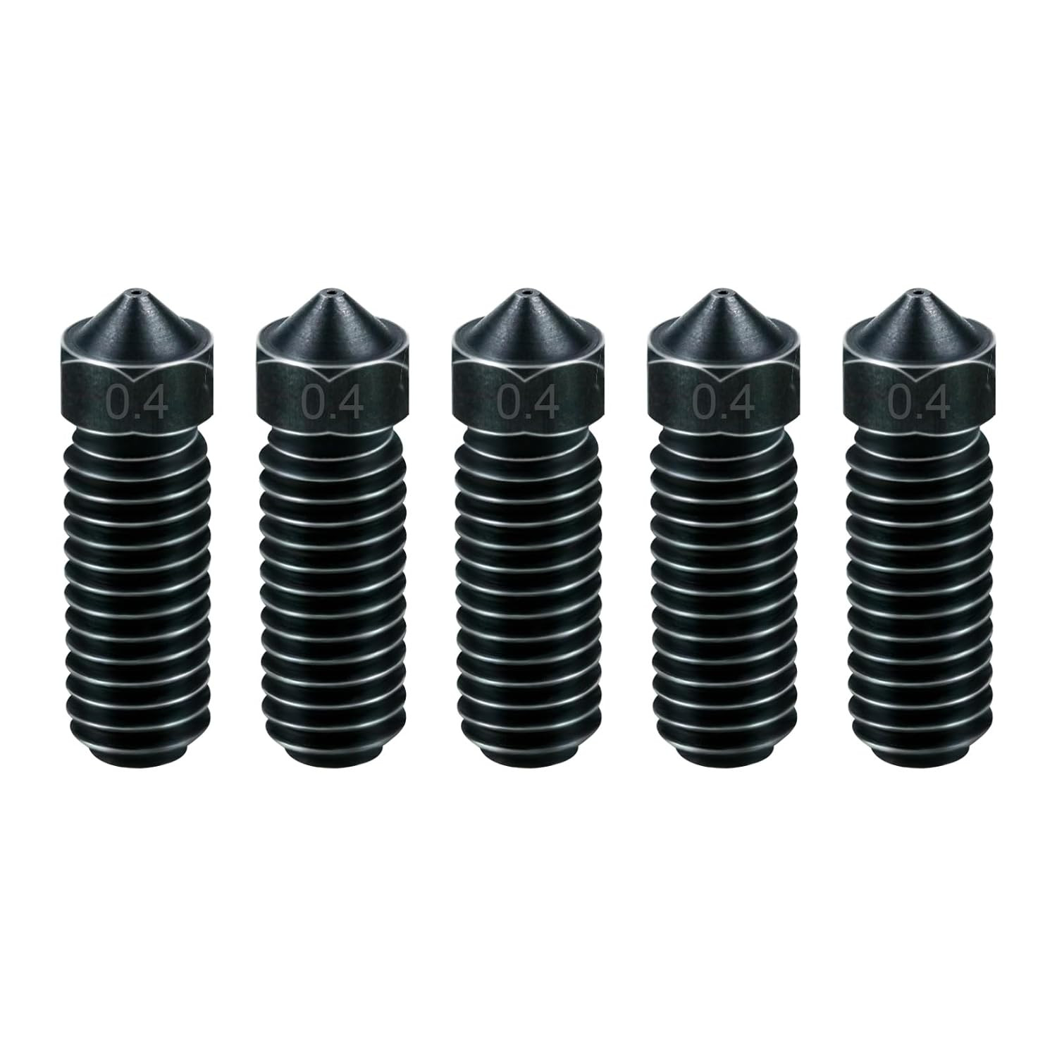0.4Mm Kobra 3 Hardened Steel Nozzle Kit, 5PCS High Temperature Pointed Wear Resi