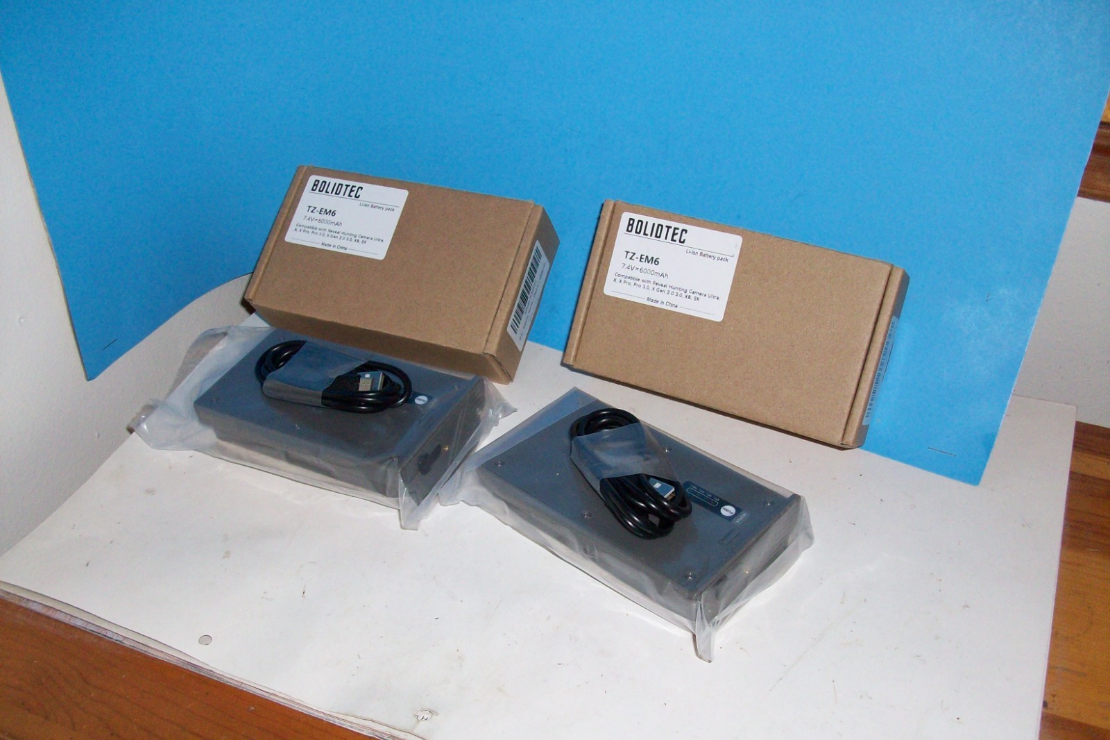 2 PACK AFTERMARKET EM6 BATTERY FOR REVEAL HUNTING CAMERA ULTRA X X PRO PRO 3.0