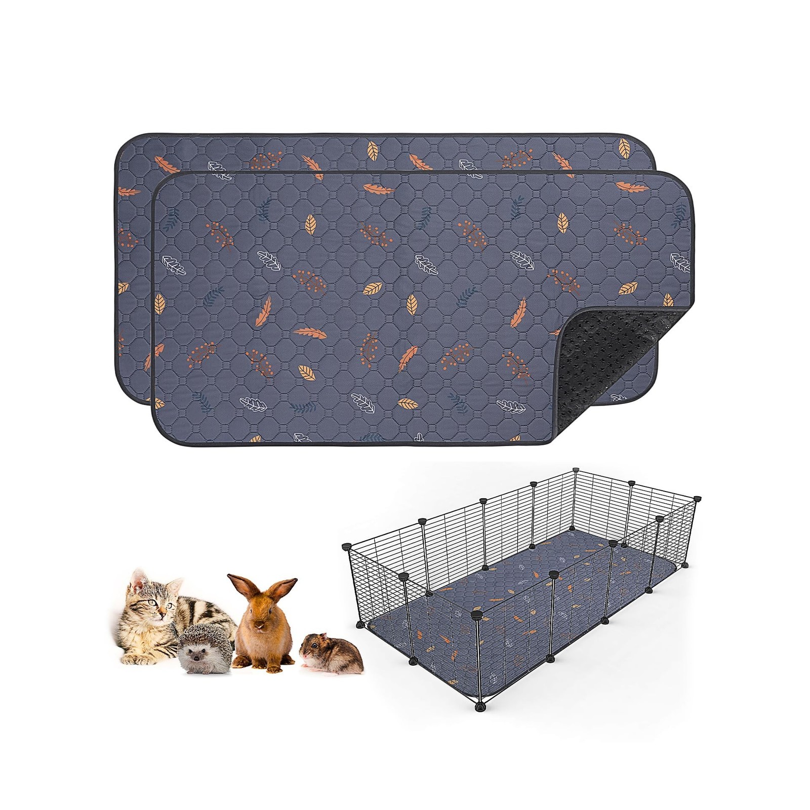 Sunheir 2 Pack Washable Guinea Pig Pee Pads, 24" x 48" Waterproof R... Fast Ship