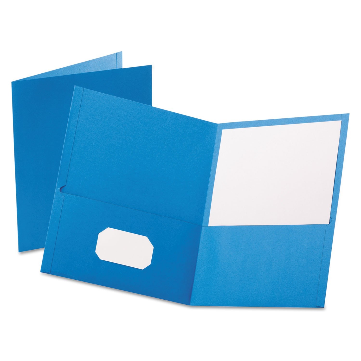 Oxford 57501 Twin Pocket Folders,w/o Fasteners,11-Inch x8-1/2-Inch,25/BX,L.Blue