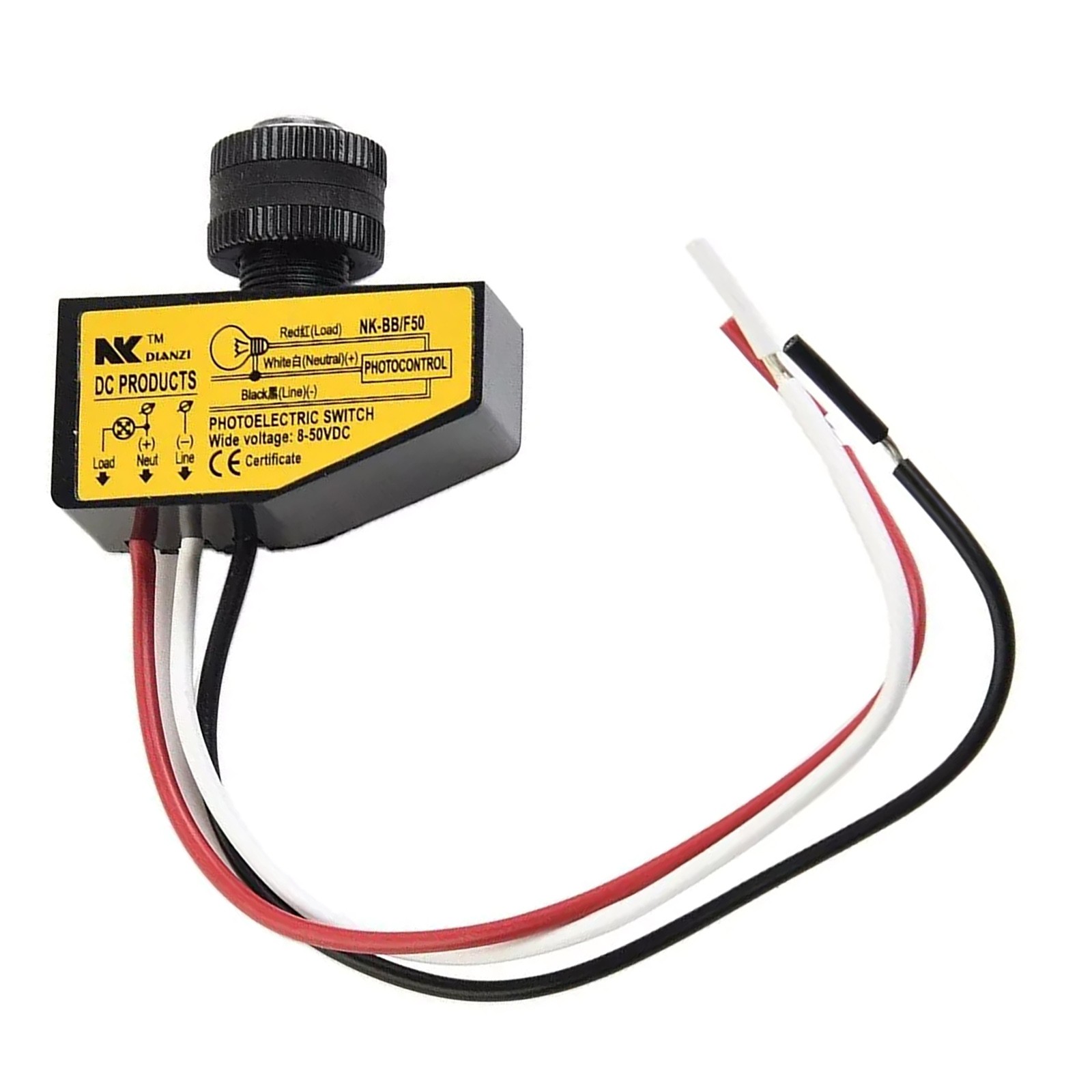 Automatic Light Sensor Control Switch DC 8V-50V Photocell Light Switch Parts