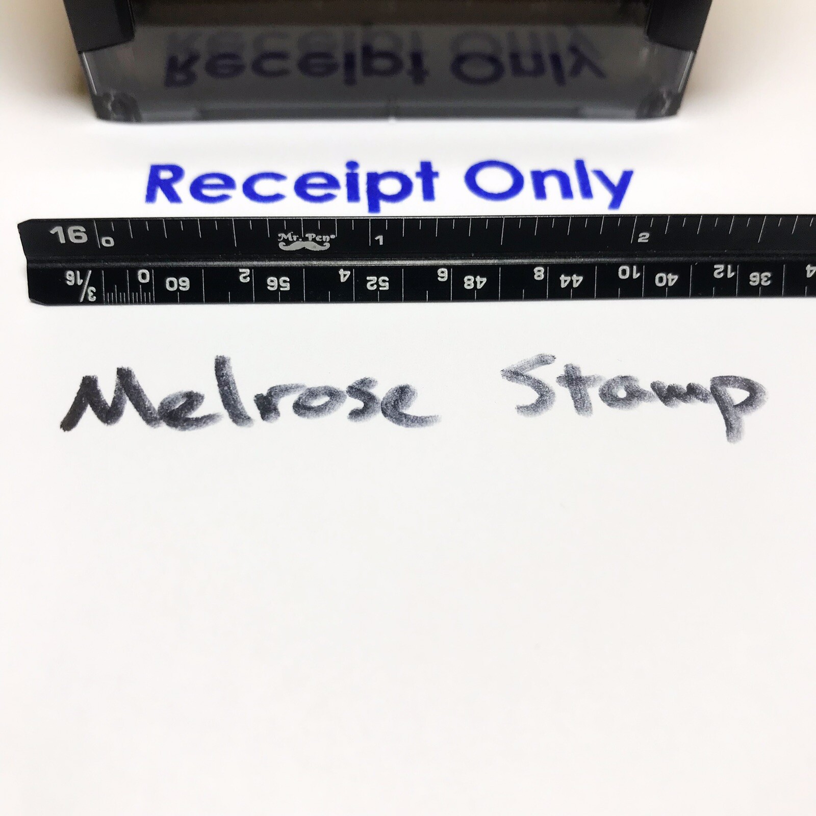 Receipt Only Rubber Stamp Blue Ink Self Inking Ideal 4913