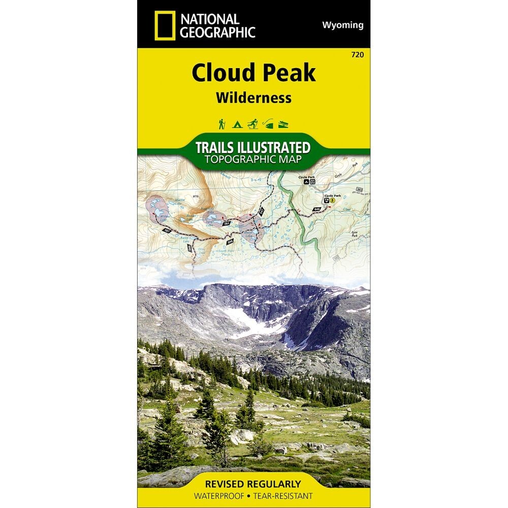 National Geographic Cloud Peak Wilderness Trails Illustrated Topo Map #720